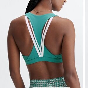 Fabletics Women's Green/Blue Sports Bra